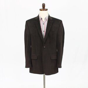 Ralph Lauren 44R Brown Solid 2-Button Sport Coat Blazer Jacket P483